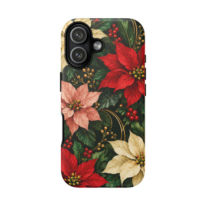 Noel in Bloom iPhone Tough Case | poinsettia