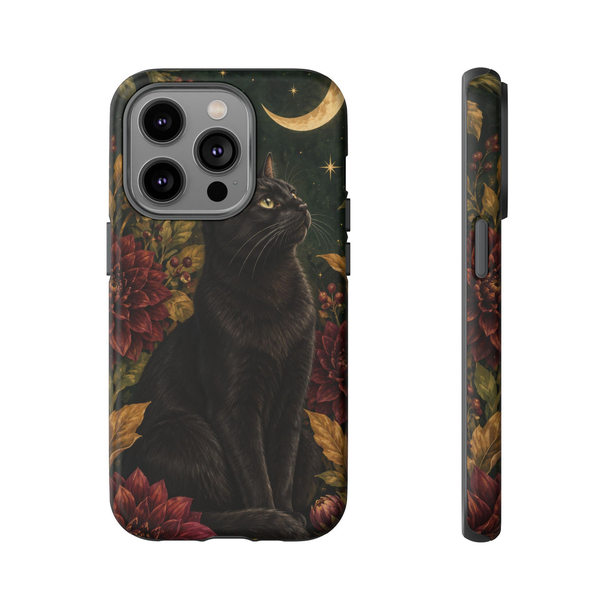 Midnight Familiar iPhone Tough Case | black cat
