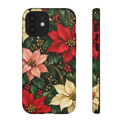 Noel in Bloom iPhone Tough Case | poinsettia