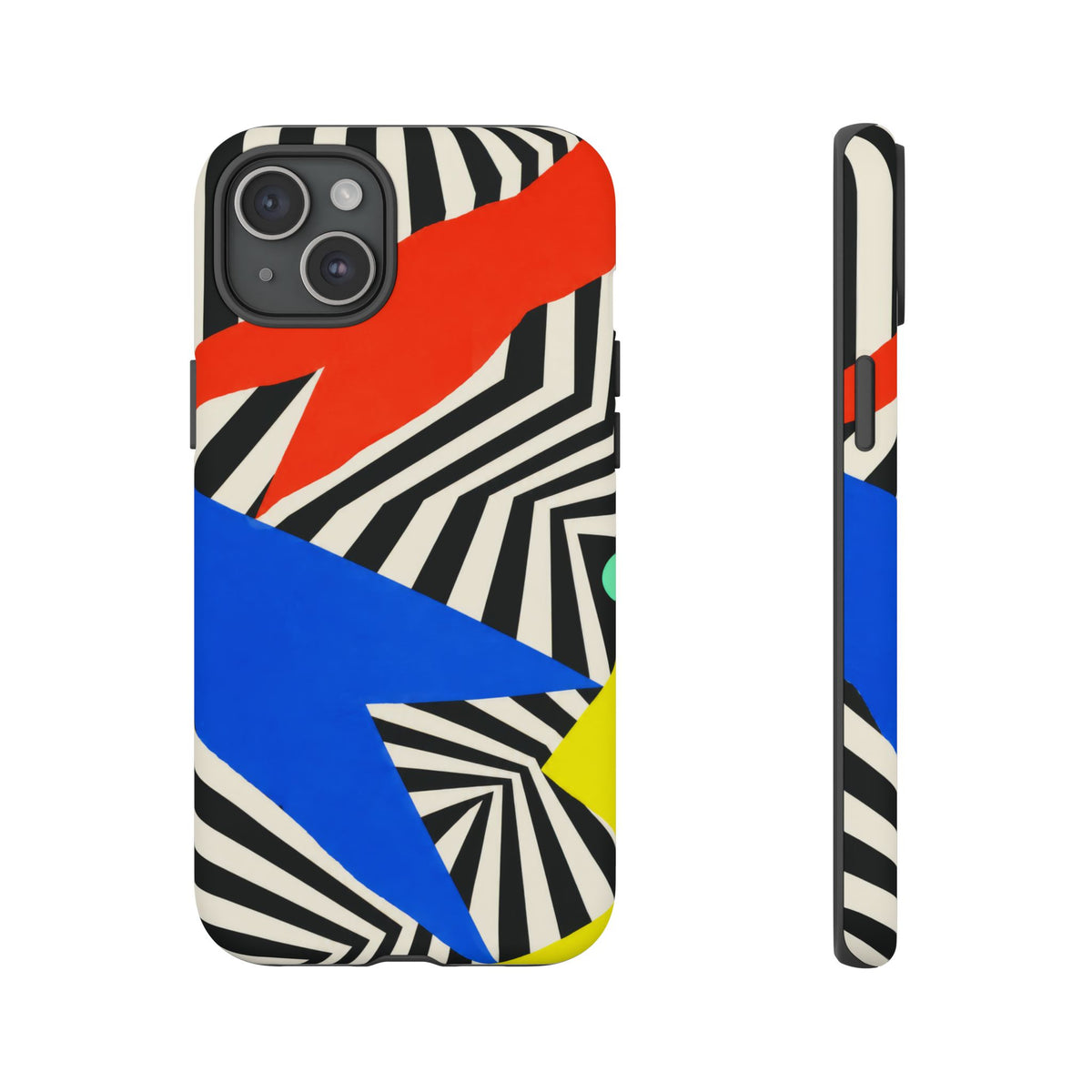 Broken Signal iPhone Tough Case | Optical Stripe Art
