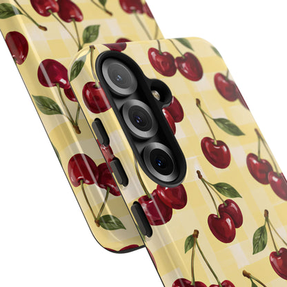 Cherry Gingham Samsung Galaxy Tough Case | Cherry Picnic