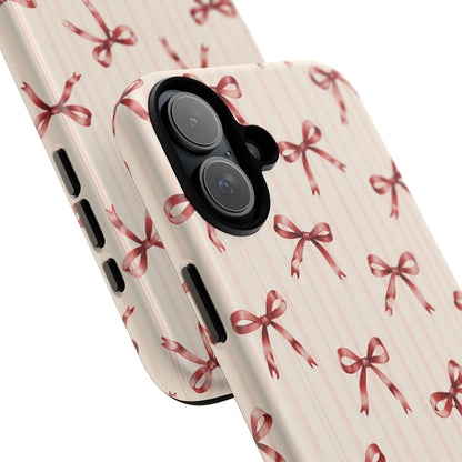 Red Bow iPhone Tough Case | Ribbon Waltz