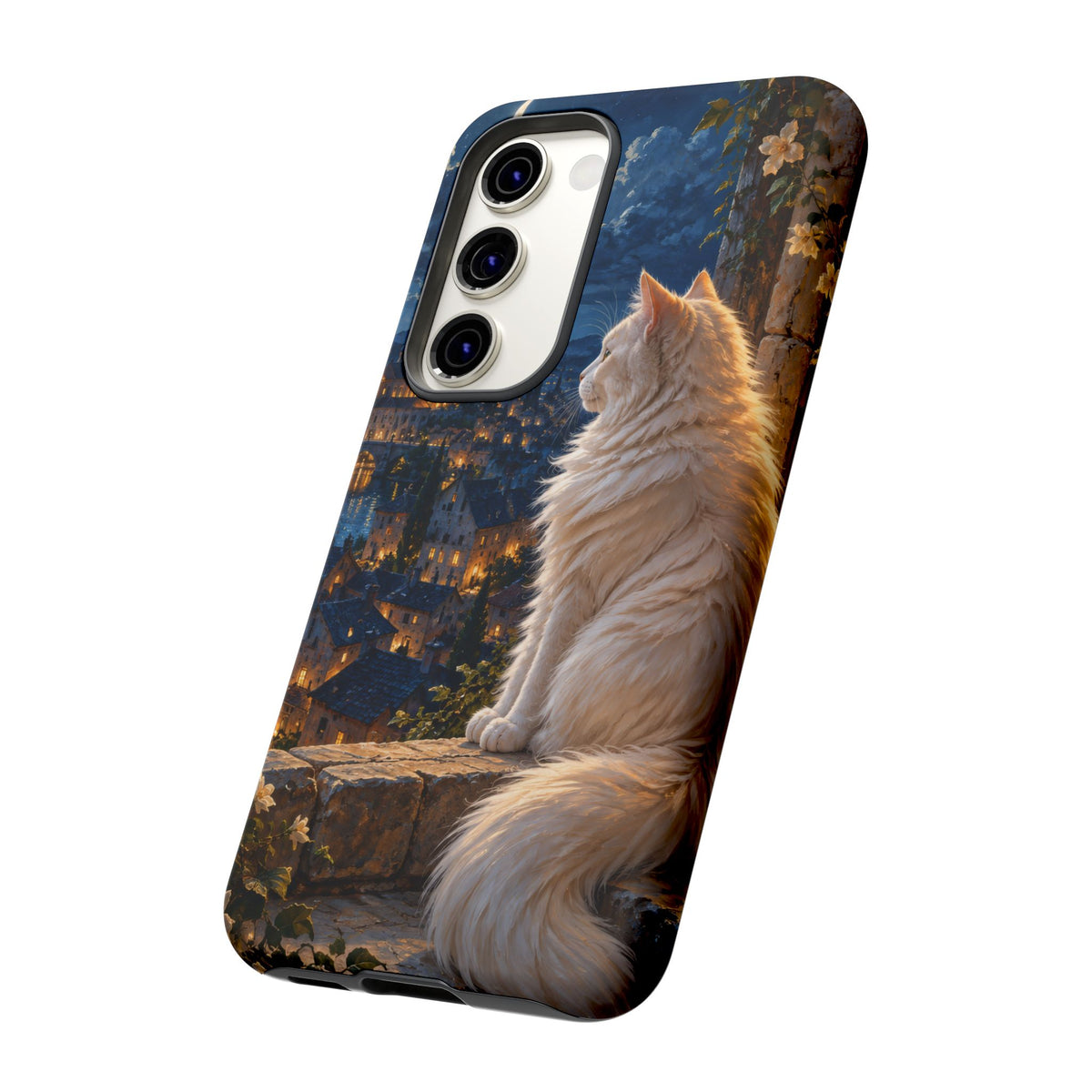 Moonlit Window Samsung Galaxy Tough Case | white cat