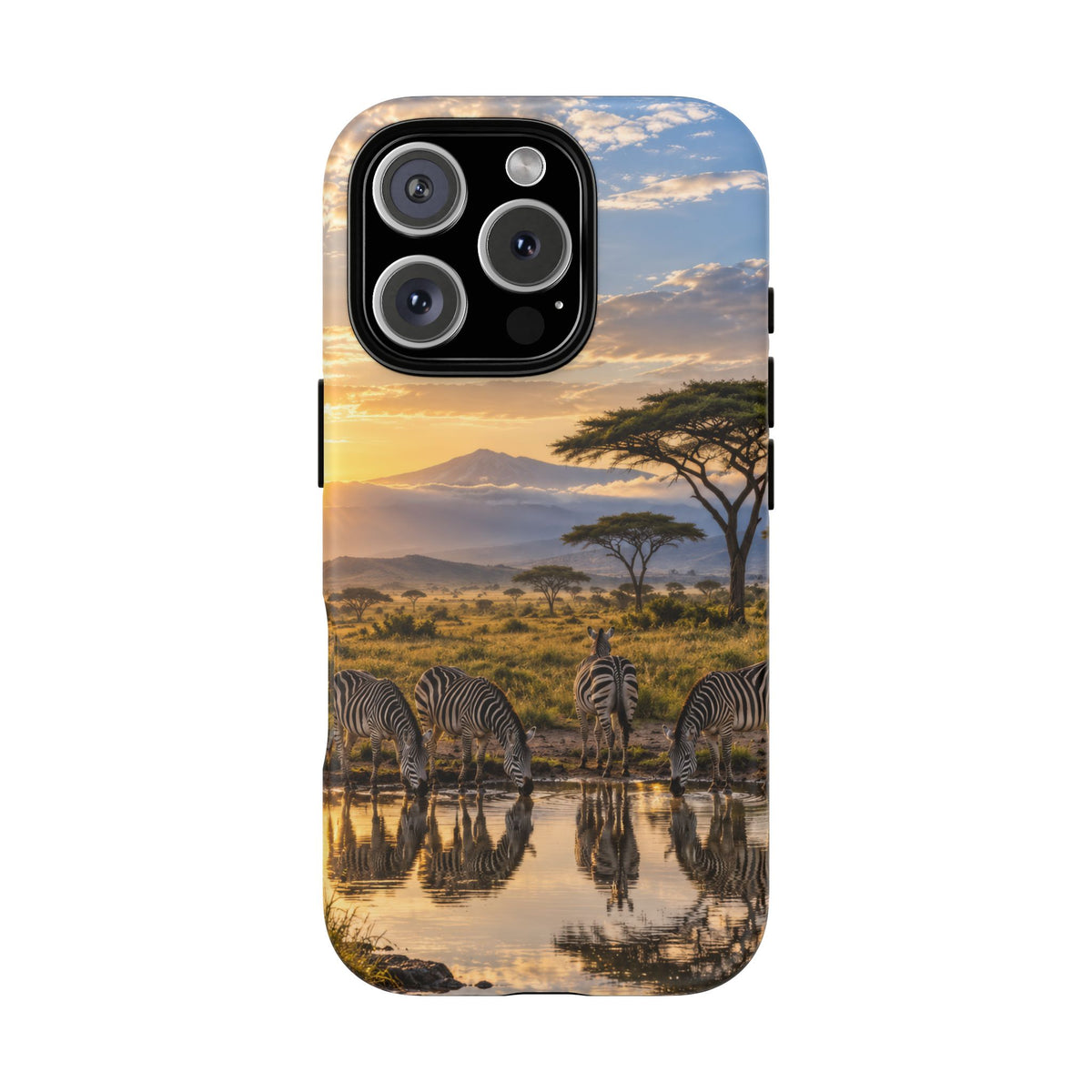 Zebra Water Mirror iPhone Tough Case | zebra safari