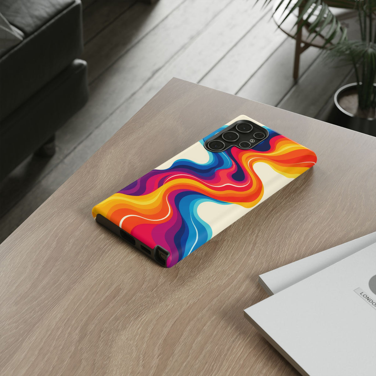 Chromatic Current Samsung Galaxy Tough Case | retro waves
