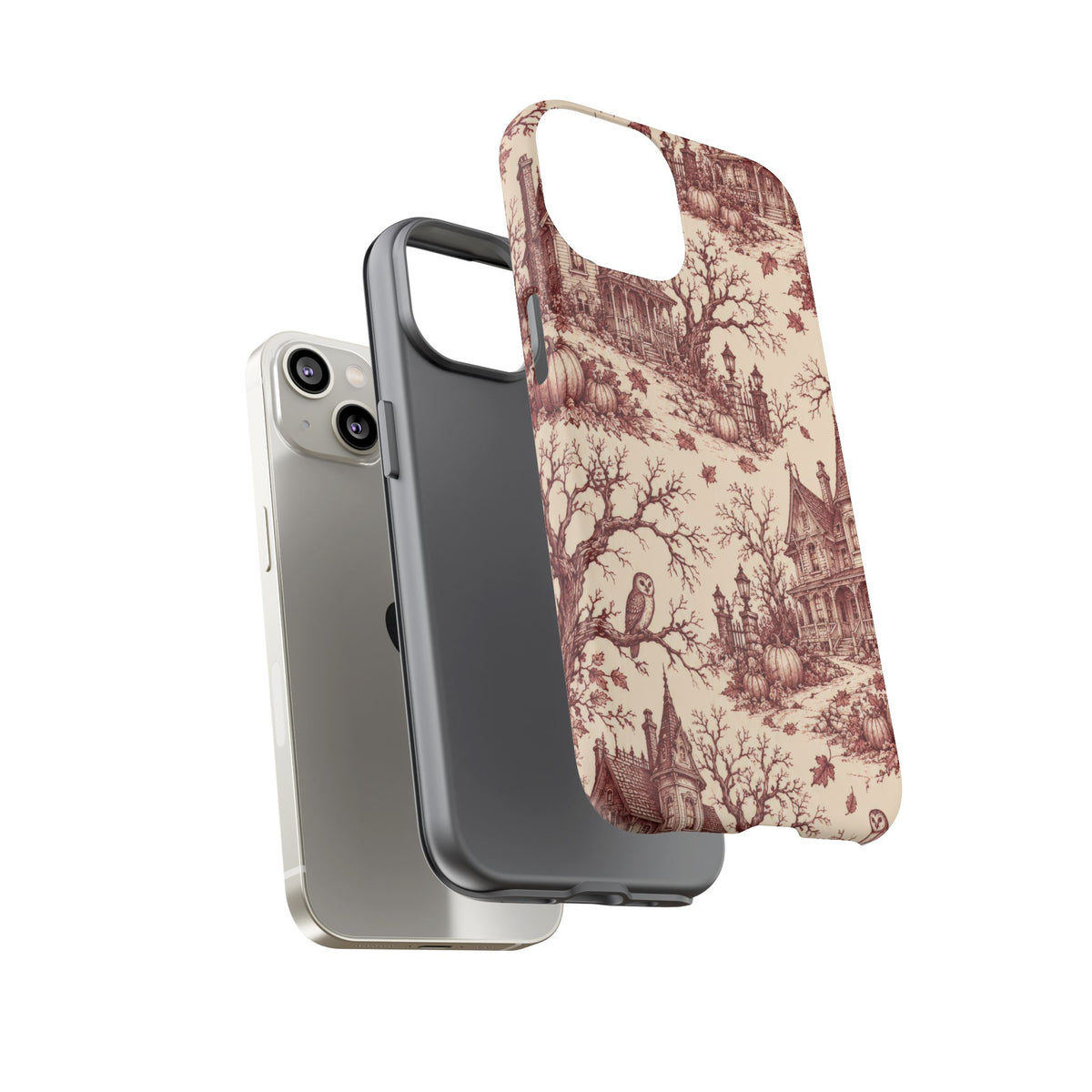 Haunted Estate Toile iPhone Tough Case | halloween toile