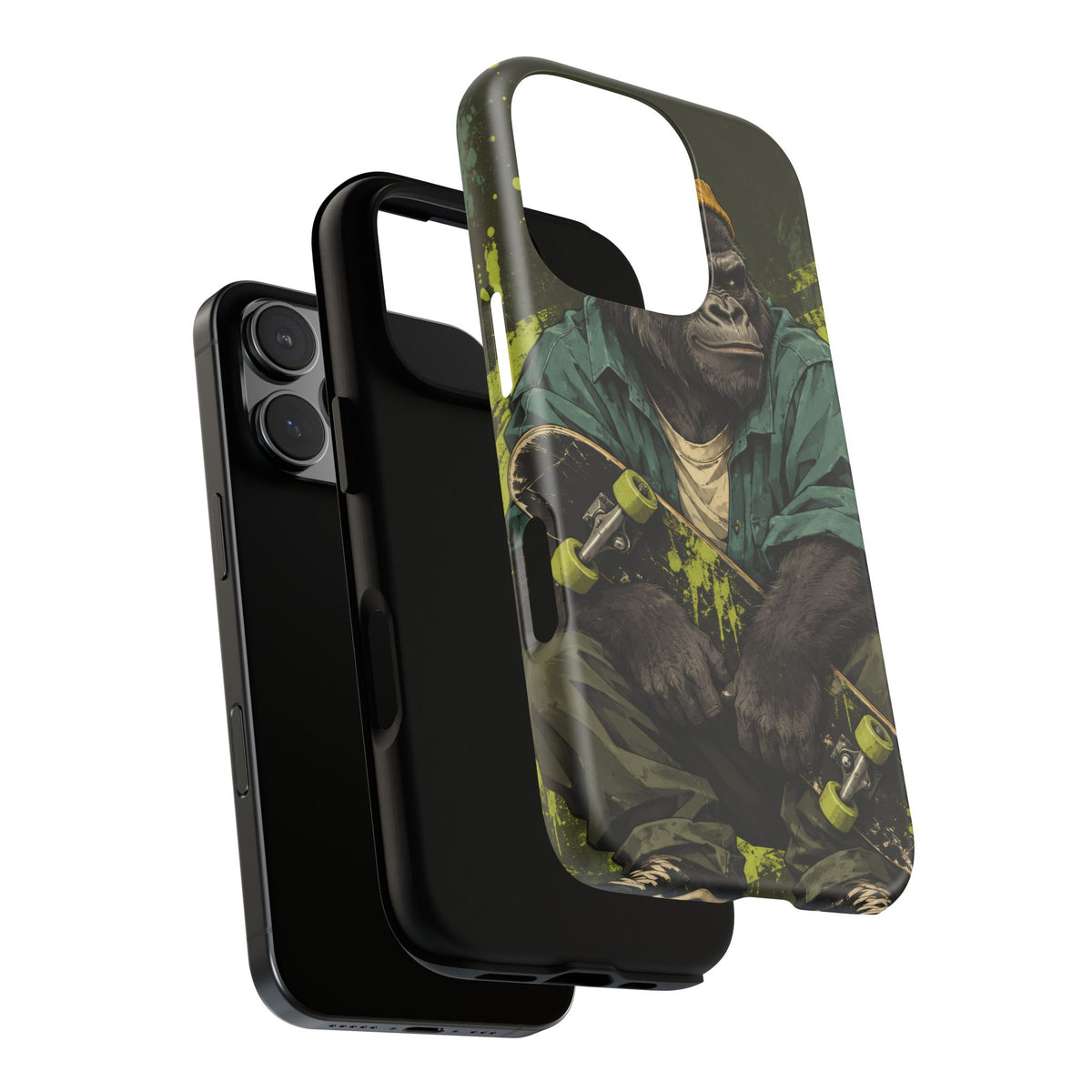 Concrete Jungle iPhone Tough Case | Skater Gorilla Illustration