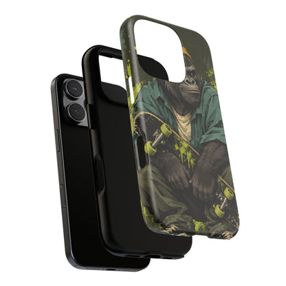 Concrete Jungle iPhone Tough Case | Skater Gorilla Illustration