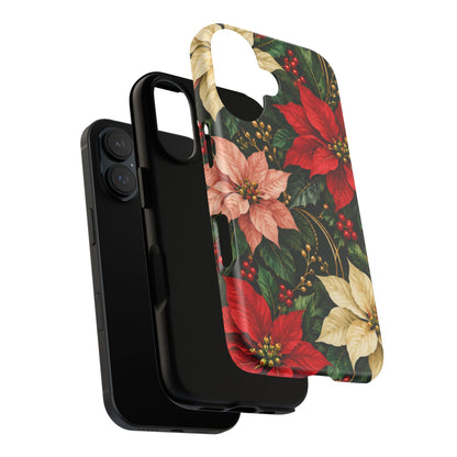 Noel in Bloom iPhone Tough Case | poinsettia