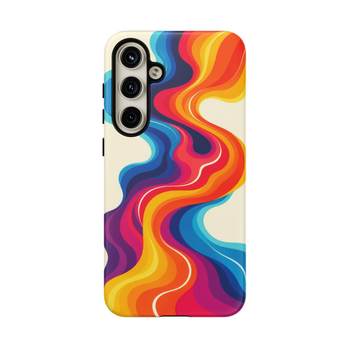 Chromatic Current Samsung Galaxy Tough Case | retro waves