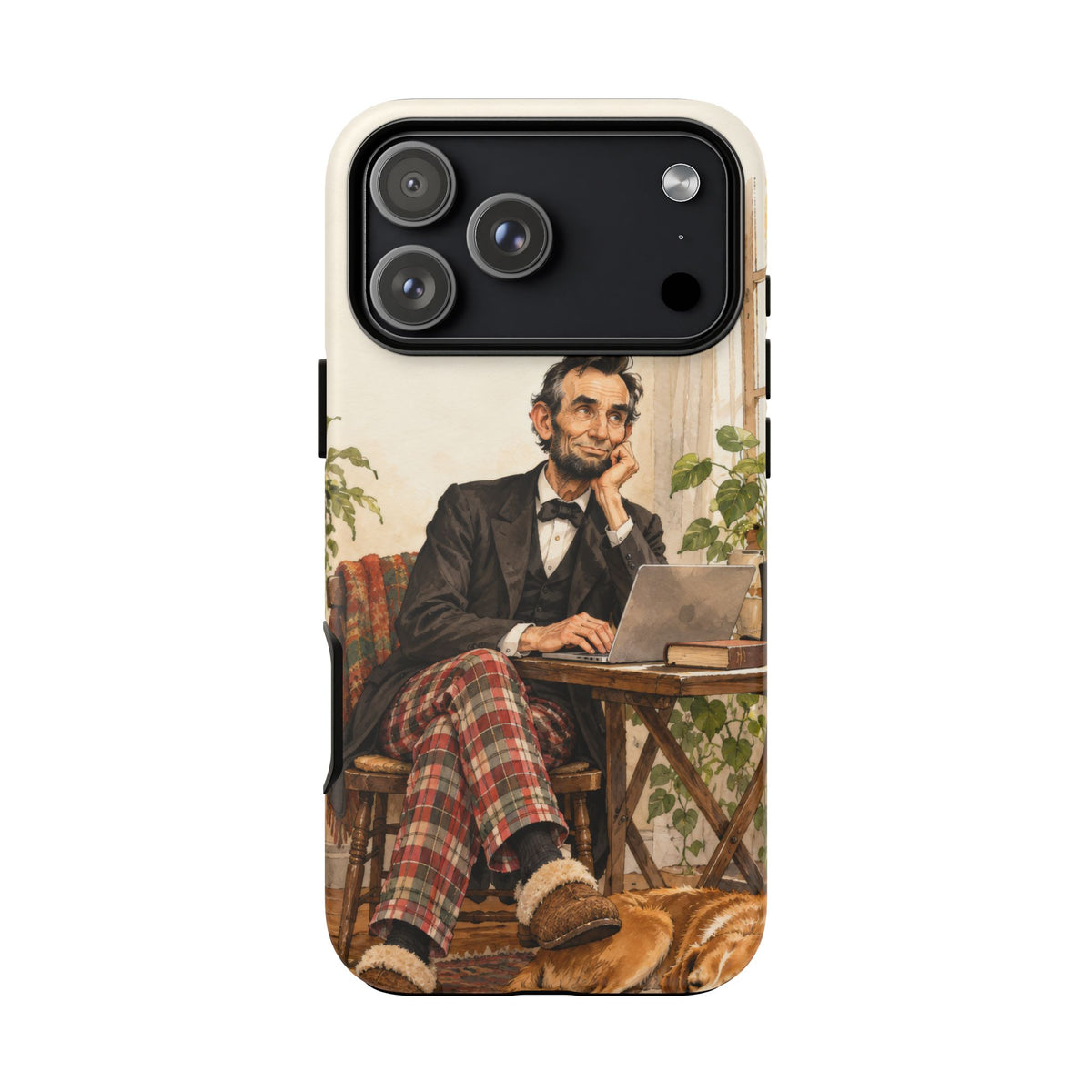 Abe from Home iPhone Tough Case | lincoln work from home