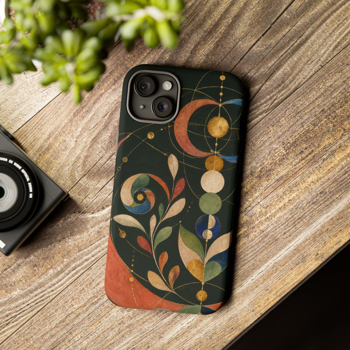 Orbital Garden iPhone Tough Case | Celestial Botanical Geometry