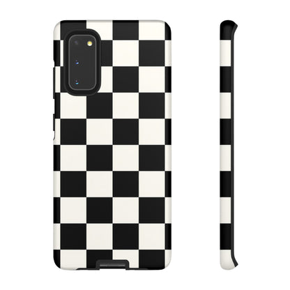 Classic Check Samsung Galaxy Tough Case | Black & White Checkerboard