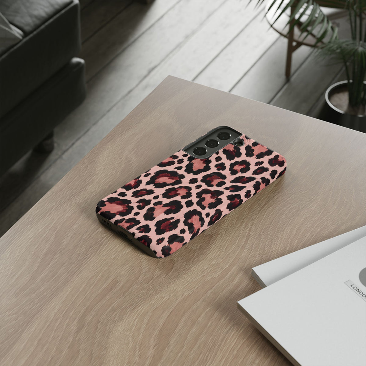 Wild Burgundy Samsung Galaxy Tough Case | leopard print