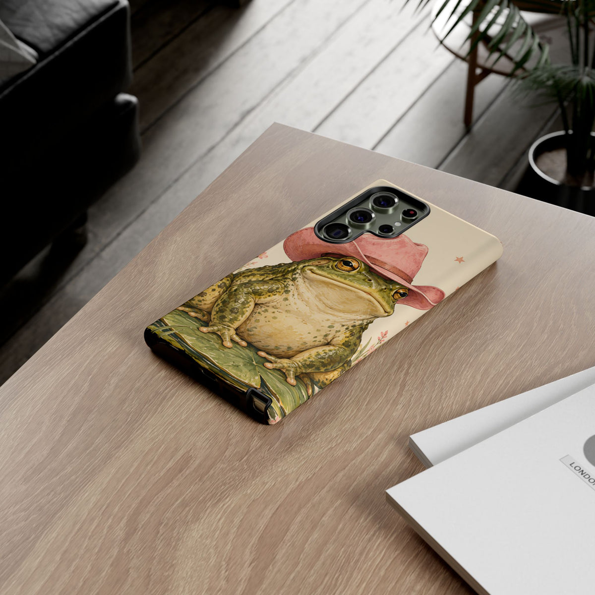 Cowboy Frog Samsung Galaxy Tough Case | Pink Hat Bullfrog