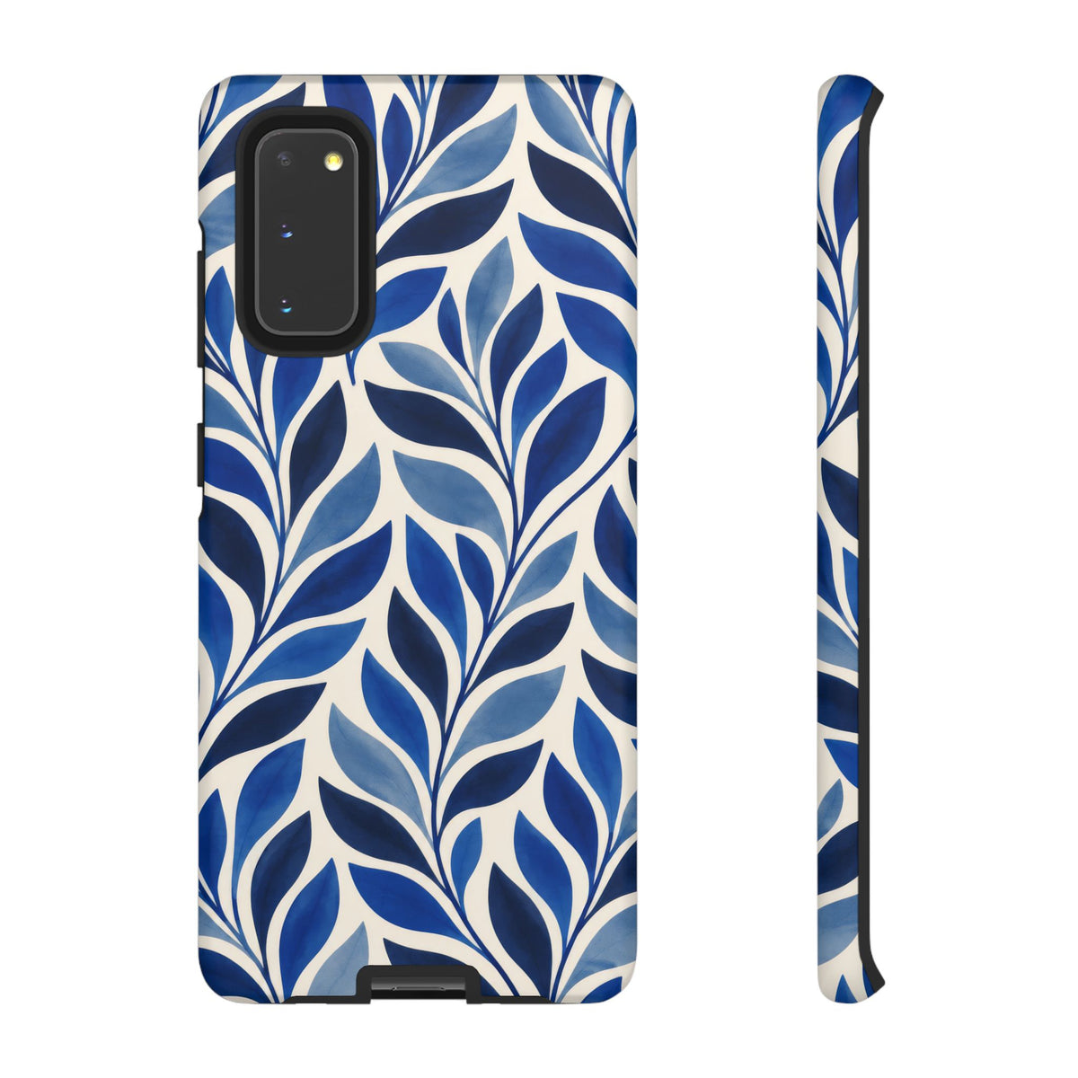 Cobalt Current Samsung Galaxy Tough Case | Cobalt Blue Leaf Pattern