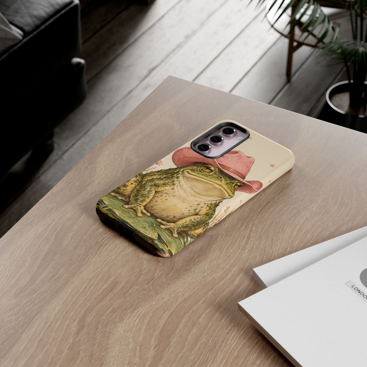 Cowboy Frog Samsung Galaxy Tough Case | Pink Hat Bullfrog