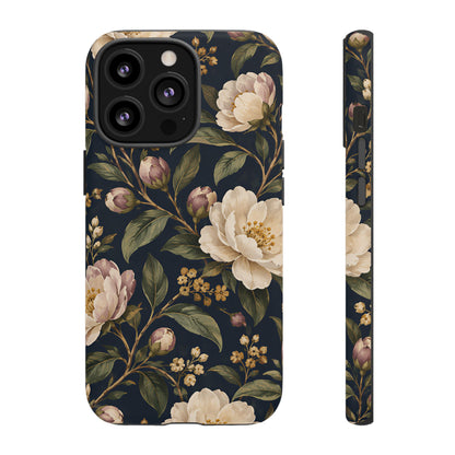 Dark Floral iPhone Tough Case | Midnight Camellia