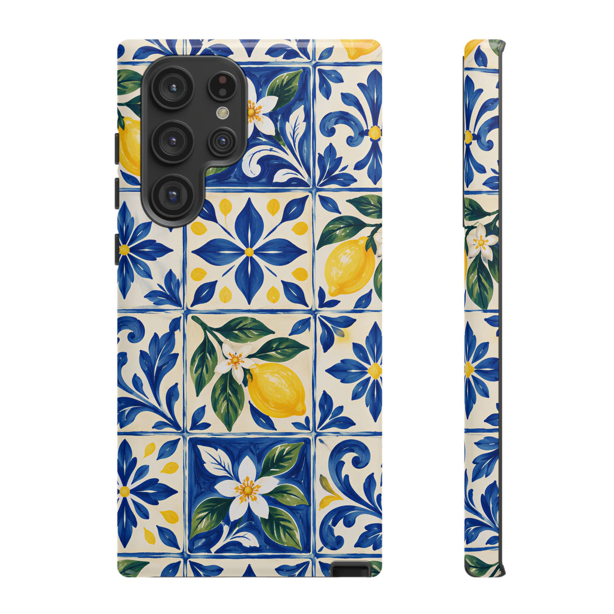 Blue Lemon Tile Samsung Galaxy Tough Case | Azulejo Orchard