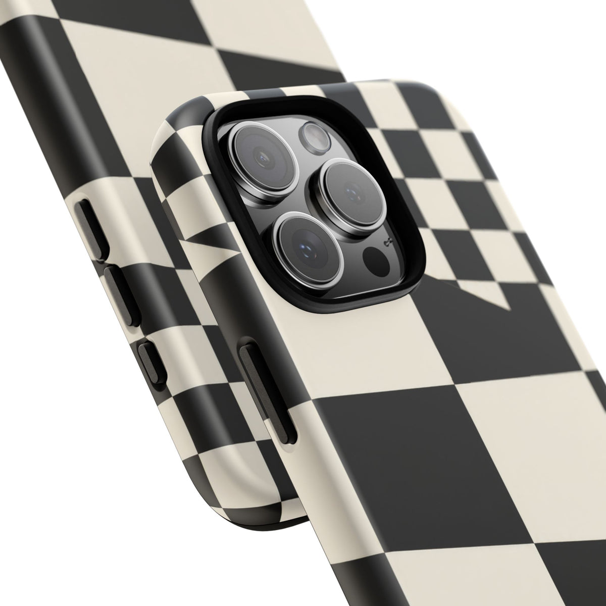 Check Shift iPhone Tough Case | Black & White Checkerboard