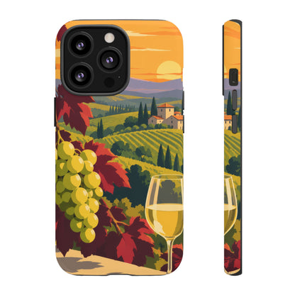 Wine & Grapes — Golden Vintage iPhone Tough Case | wine grapes