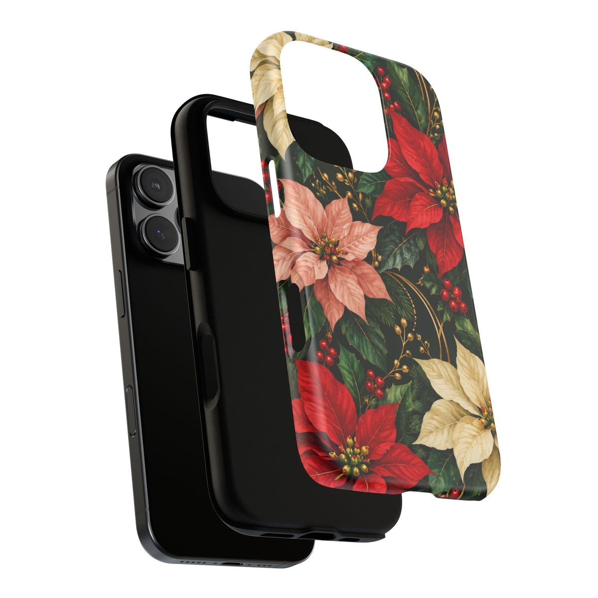 Noel in Bloom iPhone Tough Case | poinsettia