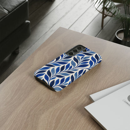 Cobalt Current Samsung Galaxy Tough Case | Cobalt Blue Leaf Pattern