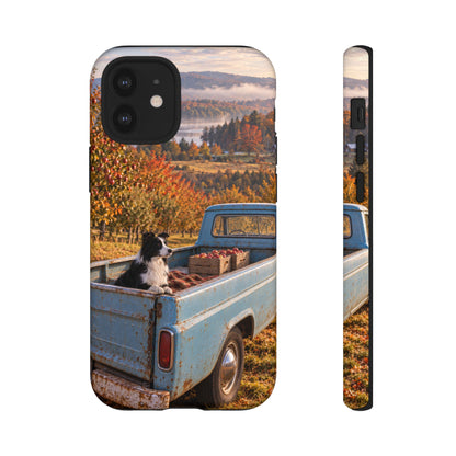Blue Truck October iPhone Tough Case | border collie