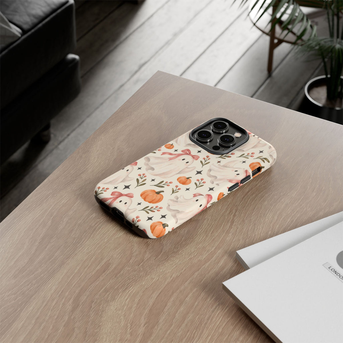 Blush Boo Social iPhone Tough Case | cute ghost