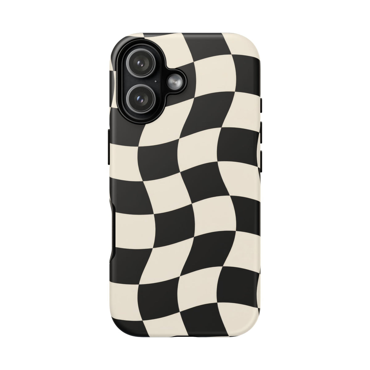 Liquid Check iPhone Tough Case | Wavy Checkerboard