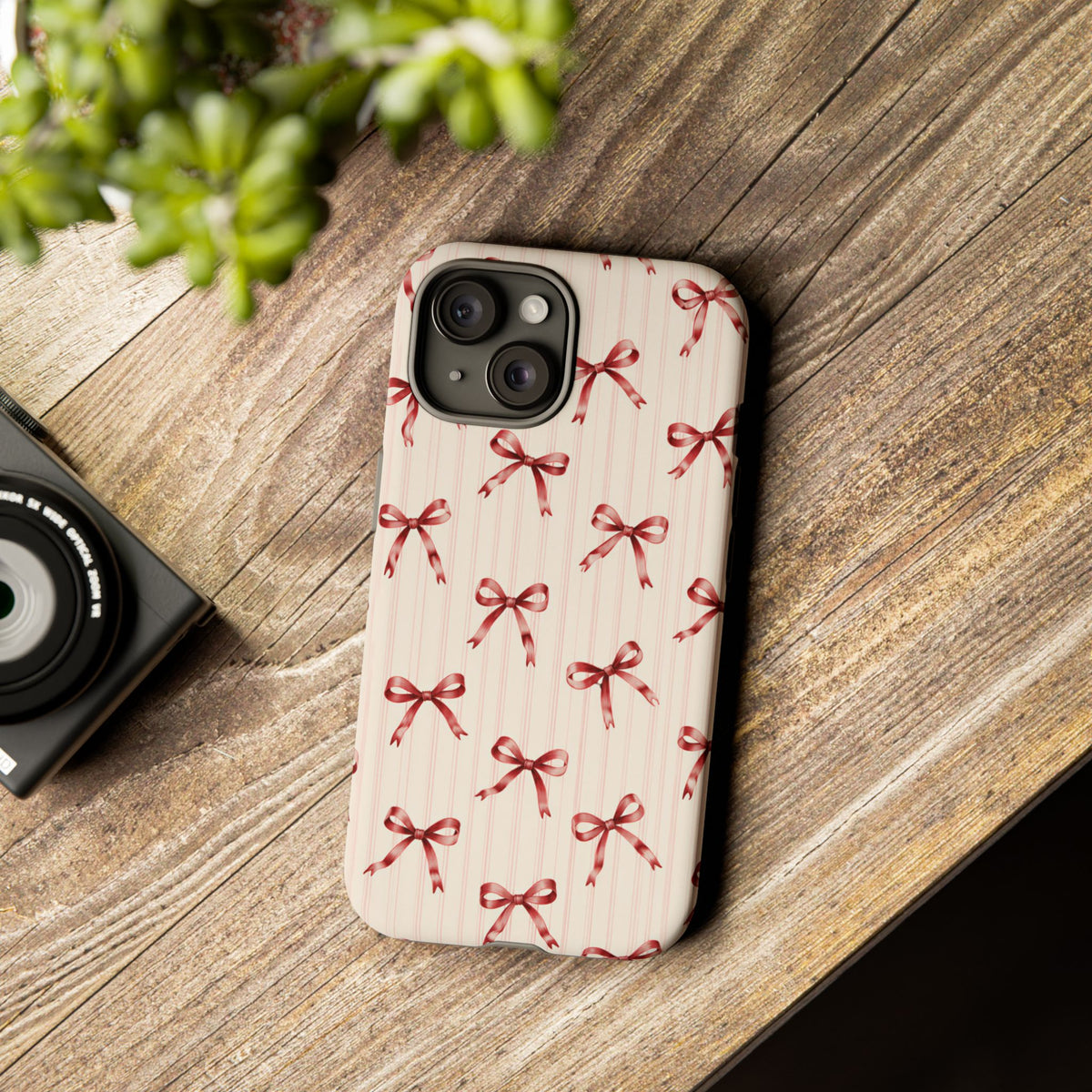 Red Bow iPhone Tough Case | Ribbon Waltz