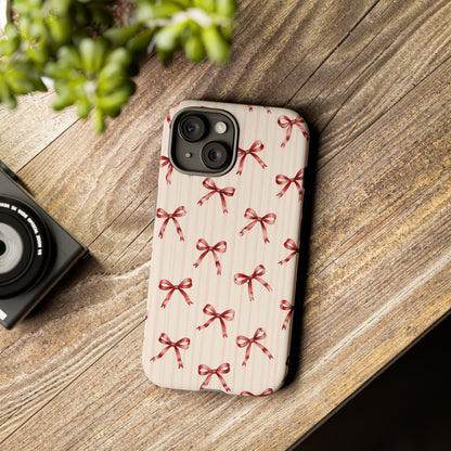 Red Bow iPhone Tough Case | Ribbon Waltz