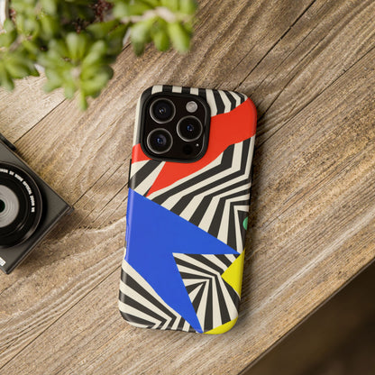 Broken Signal iPhone Tough Case | Optical Stripe Art