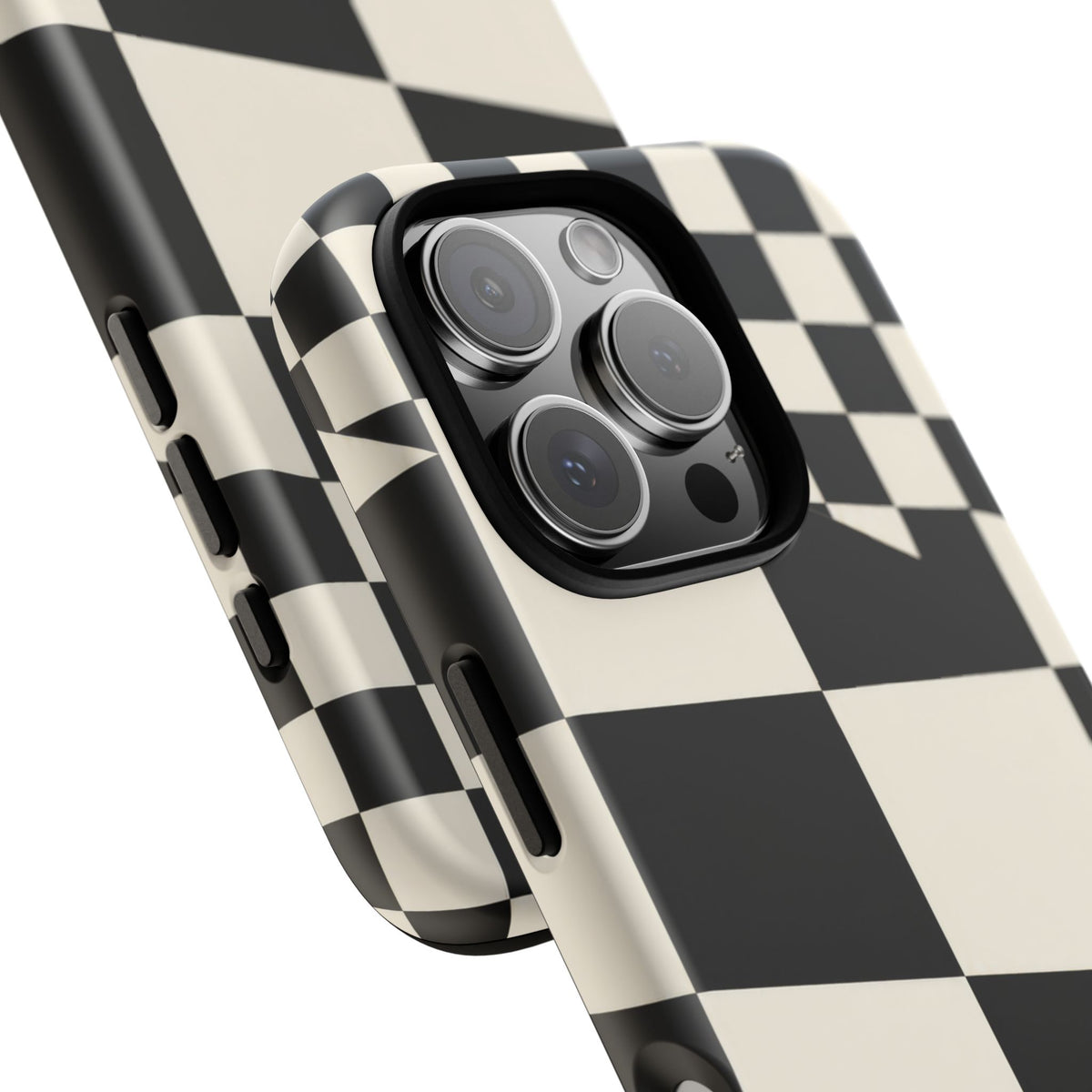Check Shift iPhone Tough Case | Black & White Checkerboard
