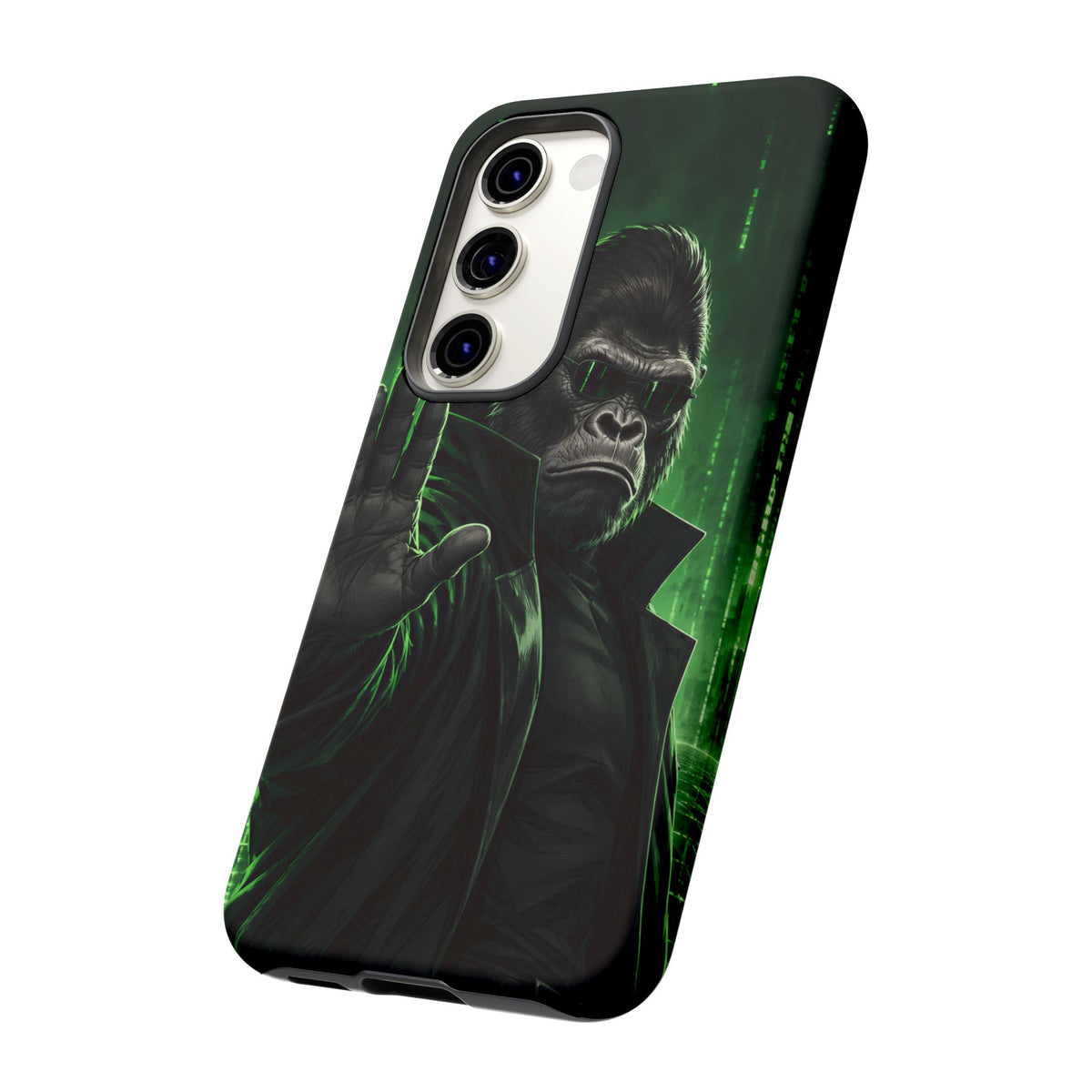 Cyberpunk Gorilla Samsung Galaxy Tough Case | Neon Code Silverback