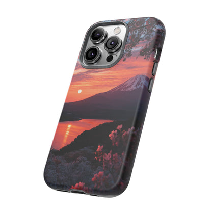 Fuji Moonlit Sakura iPhone Tough Phone Case
