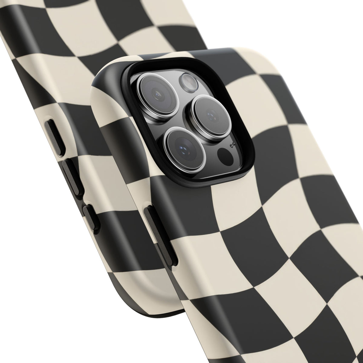Liquid Check iPhone Tough Case | Wavy Checkerboard