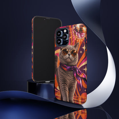 Disco Whiskers iPhone Tough Case | disco cat
