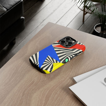 Broken Signal iPhone Tough Case | Optical Stripe Art