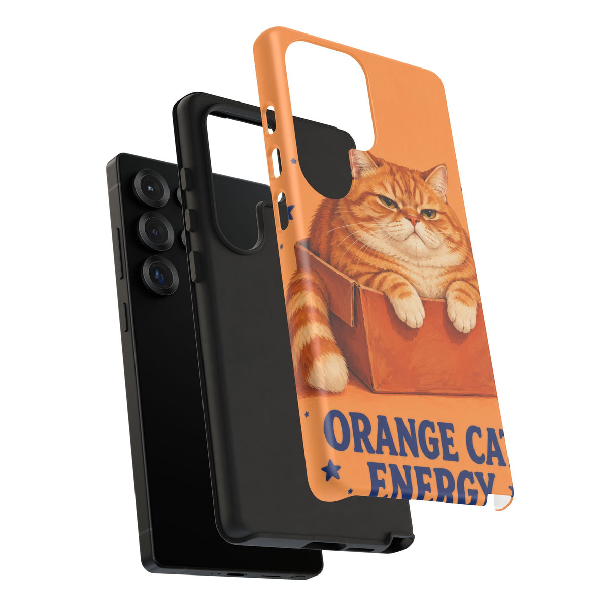 Orange Cat Energy Samsung Galaxy Tough Case