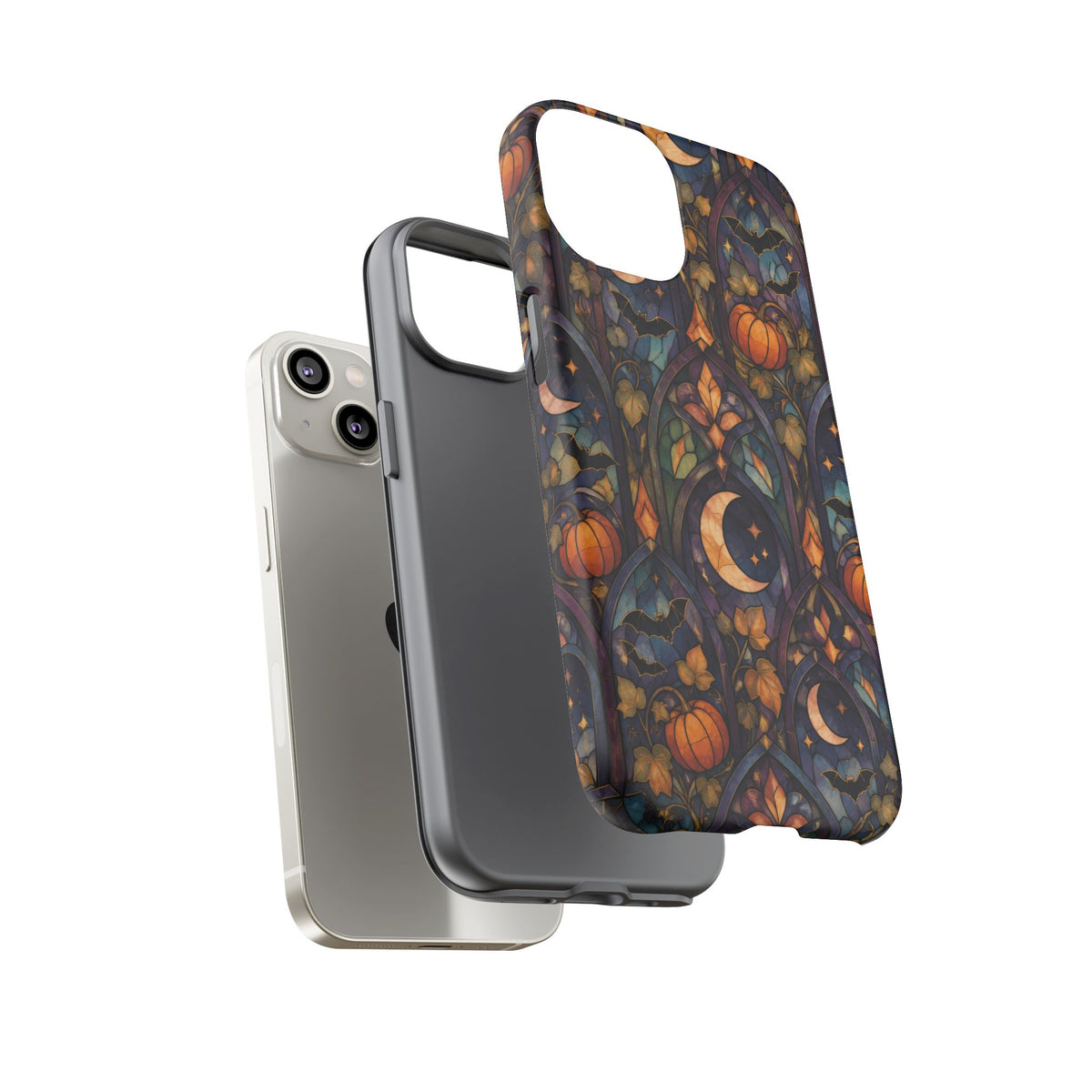 Amber Moon Window iPhone Tough Case | celestial halloween