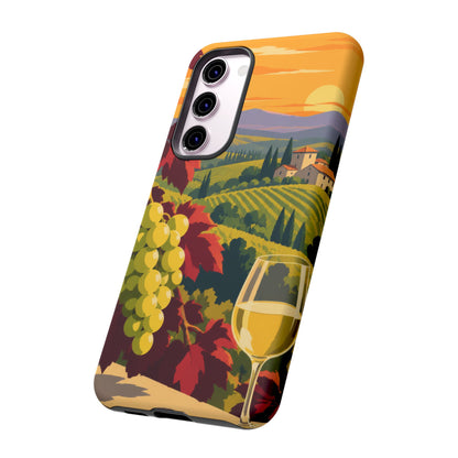 Wine & Grapes — Golden Vintage Samsung Galaxy Tough Case | wine grapes