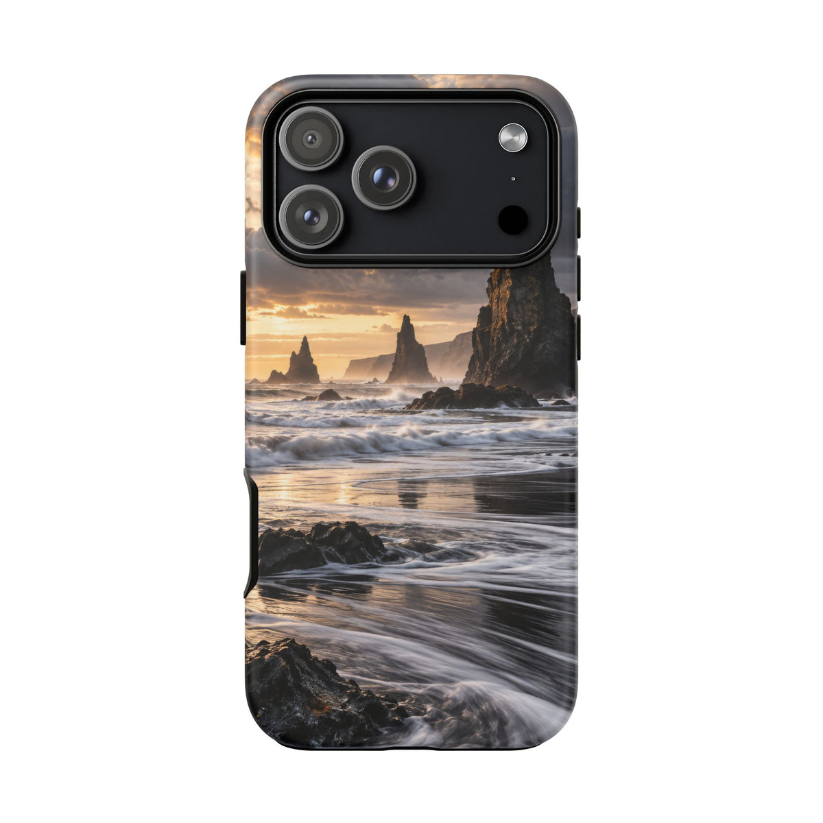 Black Sand and Silver iPhone Tough Case | black sand beach