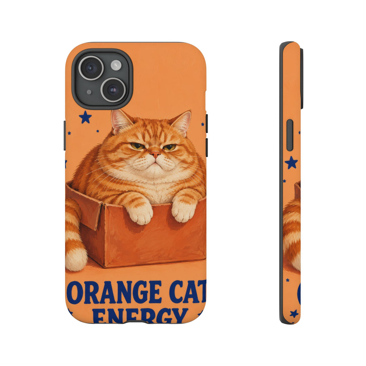 Orange Cat Energy iPhone Tough Case