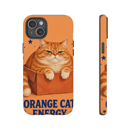 Orange Cat Energy iPhone Tough Case