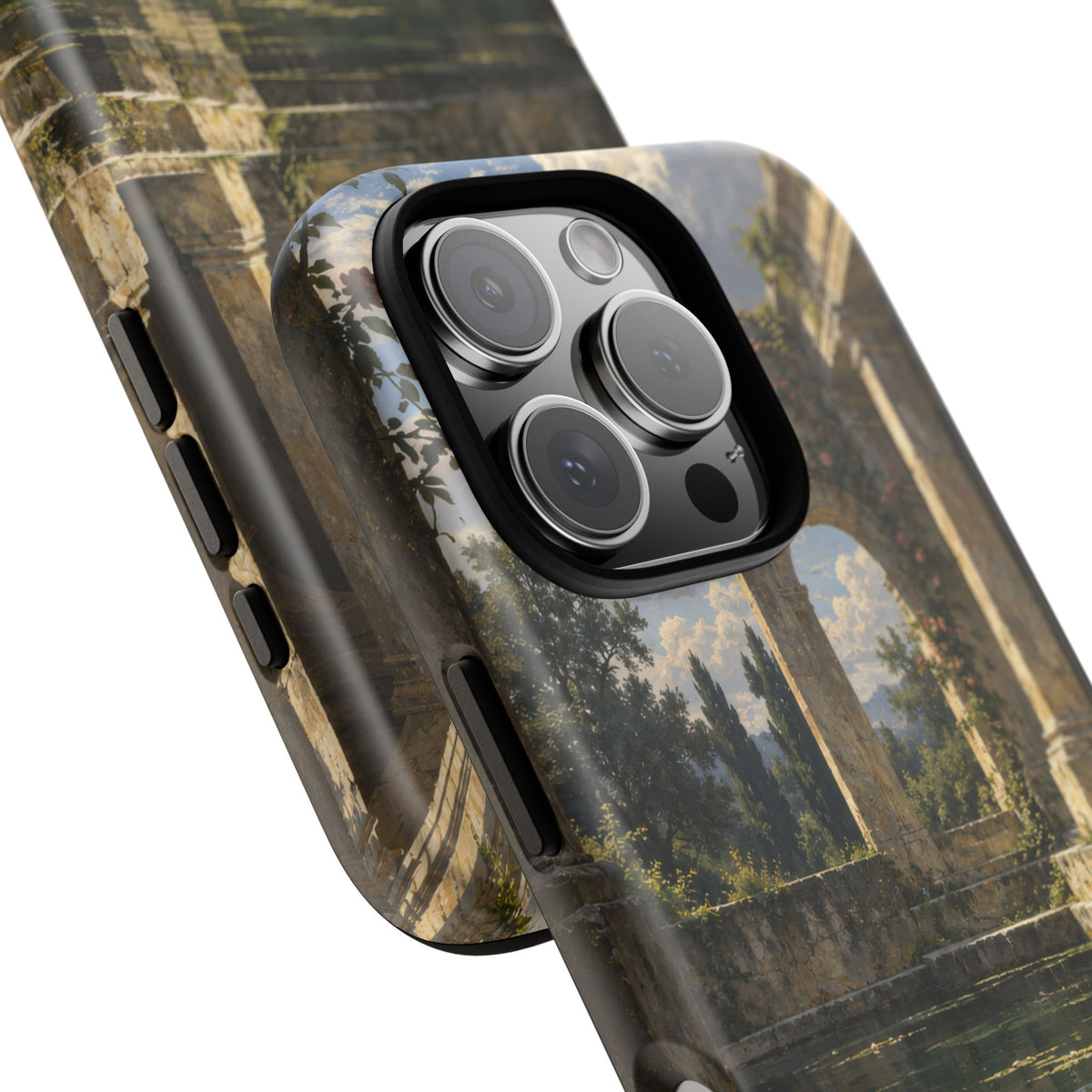 The Flooded Court iPhone Tough Case | Ancient Garden Landscape