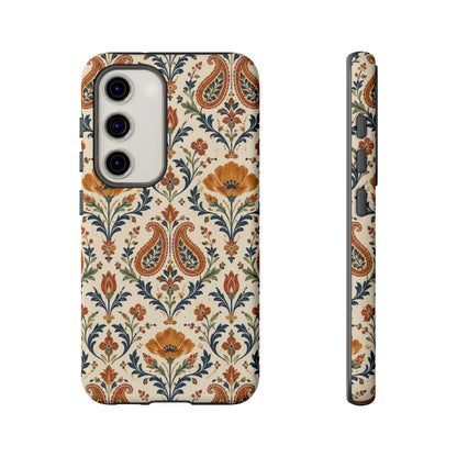 Terracotta Arabesque Samsung Galaxy Tough Case | Terracotta Floral Paisley
