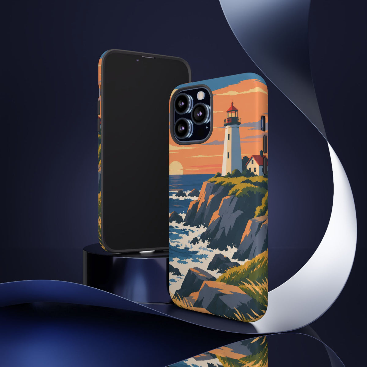 Lighthouse — Atlantic Beacon iPhone Tough Case