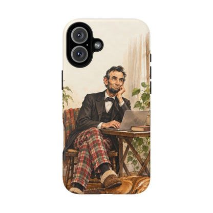 Abe from Home iPhone Tough Case | lincoln work from home