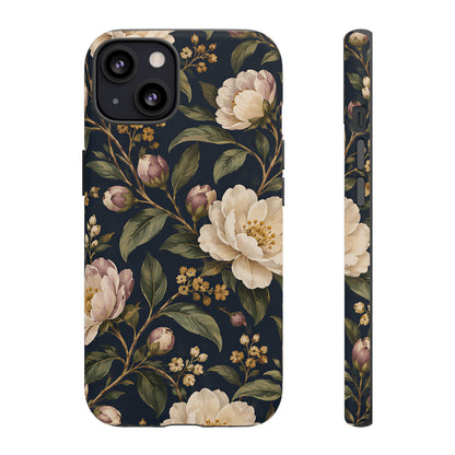 Dark Floral iPhone Tough Case | Midnight Camellia